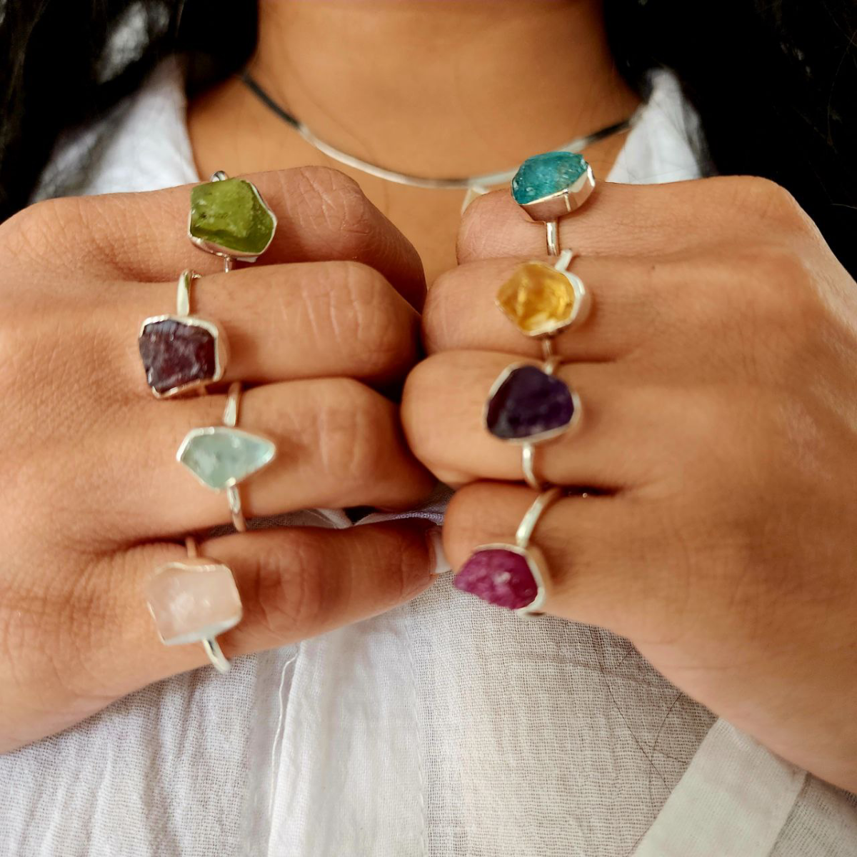 raw gemstone jewelry